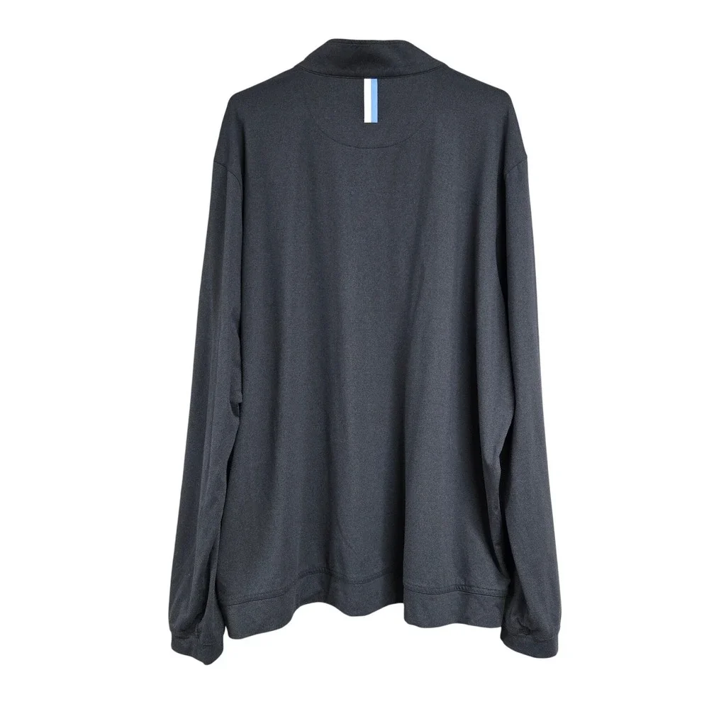 Rhoback Performance Quarter Zip Pul Golf Long Sleeve Shirt Charcoal Gray Sz XXL
